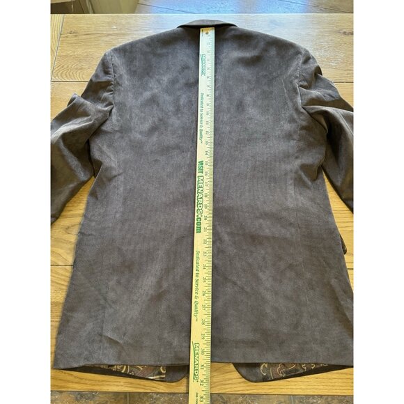 Lauren Ralph Lauren Sports Coat Blazer Brown 40R Polyester Blend Corduroy READ - Picture 12 of 16